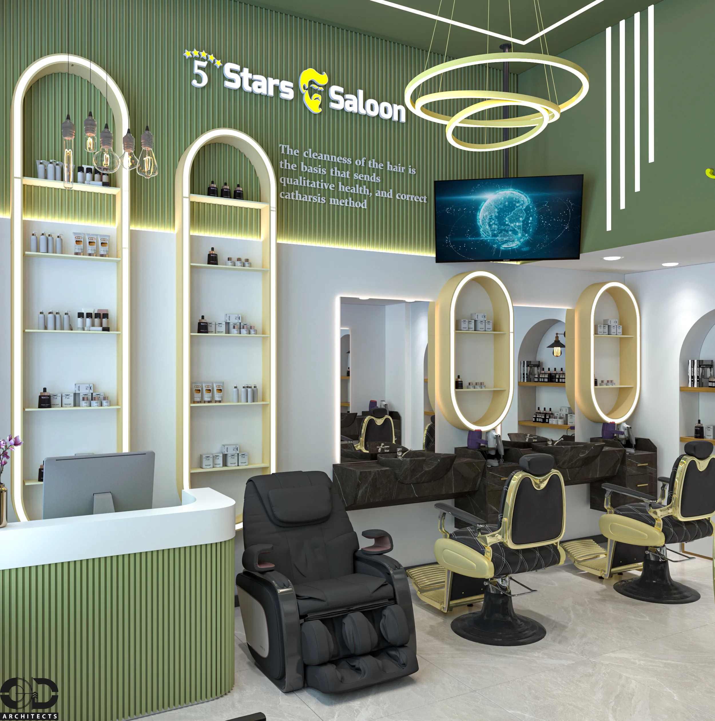 5 Stars Salon — interior visualization