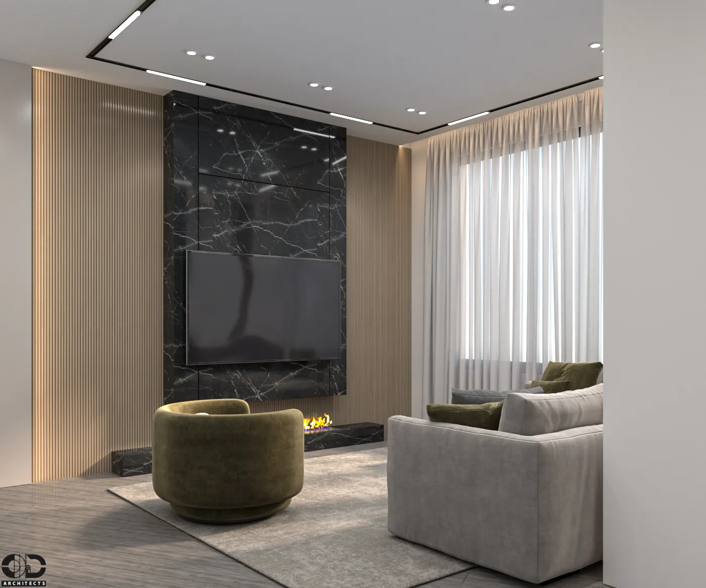 Contemporary Luxury Apartment — interior visualization