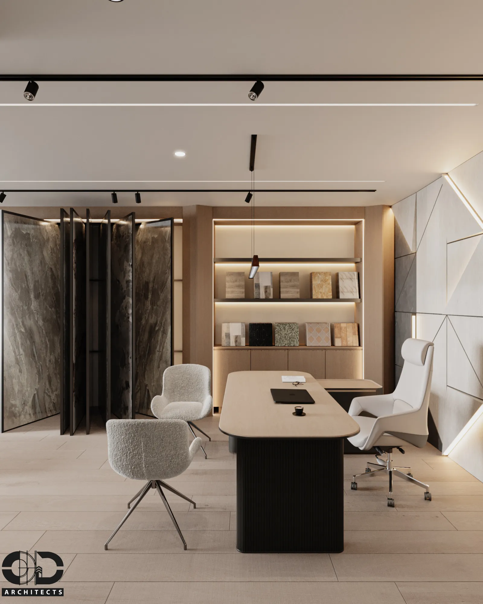 Contemporary Interior Design & Materials Showroom — interior visualization